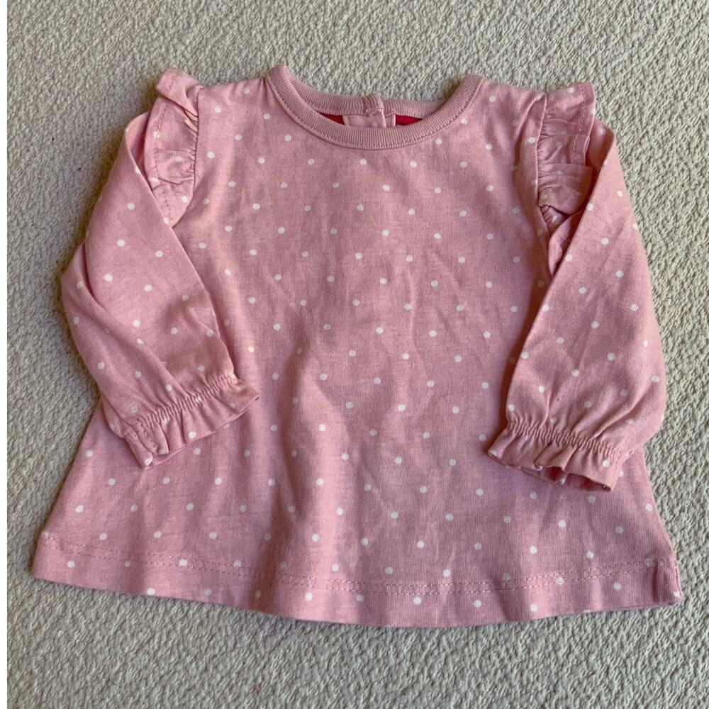 Baby Boden 0-3‎ mo polka dotted shirt